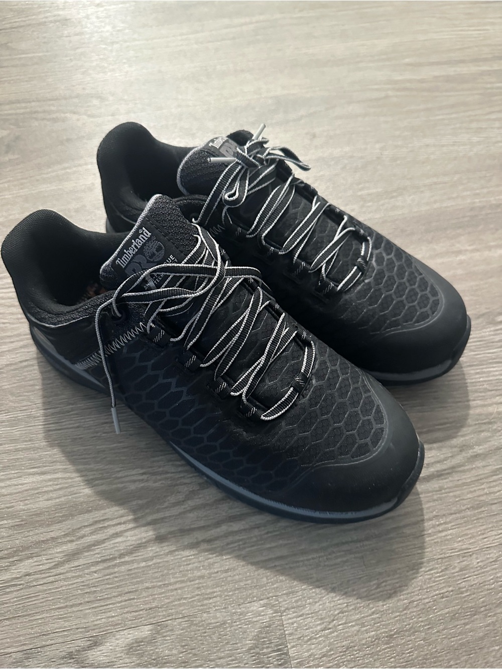 Timberland Men's Black Hex-Pattern Athletic Sneakers